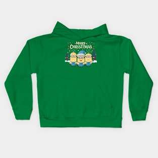 minions wishing merry chirstmas Kids Hoodie